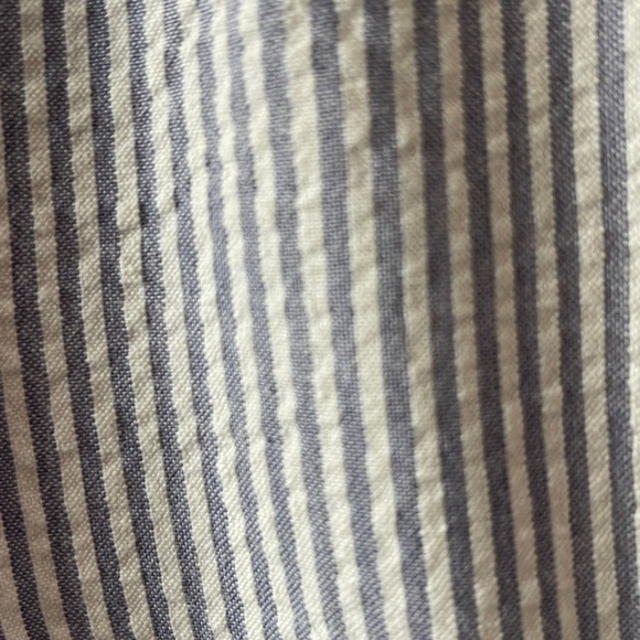 Madison Mathews Women’s XS Striped Cotton Mini Dress, Blue White Coastal Beachy - Picture 4 of 6